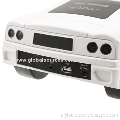 B1 Car Shape Bluetooth Stereo Speaker, Supports USB Flash Driver/Aux-input/Mode Indicator, White